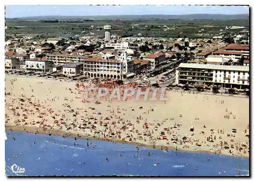 Cartes postales moderne Valras Plage Vue aerienne La Plage et Front de Mer