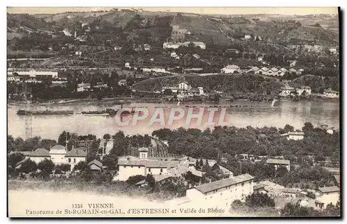 Ansichtskarte AK Vienne Panorama de St Romain en Gal d&#39Estressin et vallee du Rhone Bateau