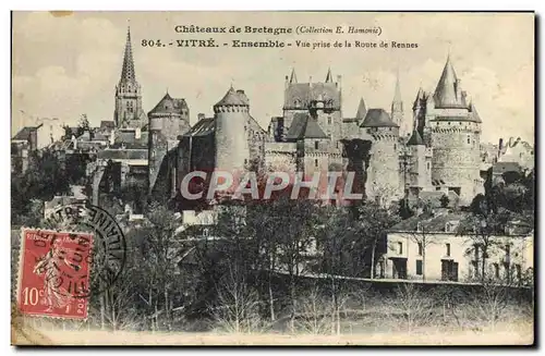 Cartes postales Vitre Ensemble Vue Prise de la Route de Rennes