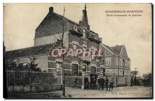 Cartes postales Rousbrugge Haringhe Ecole communale de garcons
