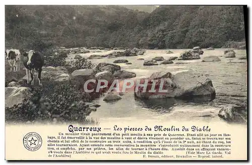 Cartes postales Quarreux Les Pierres Du Moulin du Diable Vaches