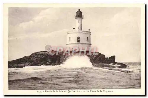 Ansichtskarte AK Entree de la baie de Quiberon Le Phare de la Teignouse