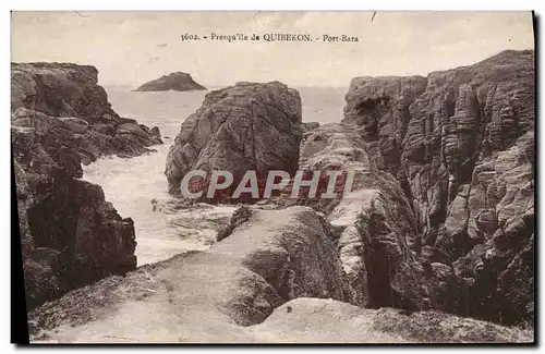 Ansichtskarte AK Presqu&#39ile de Quiberon Port Bara