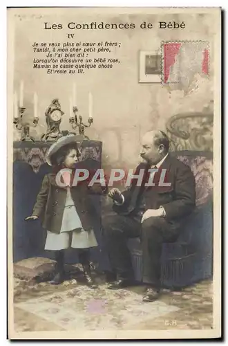 Cartes postales Les Confidences de Bebe Enfant