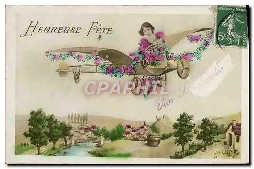 Cartes postales Fantaisie Enfant Avion