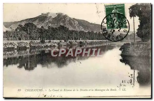 Cartes postales Cherbourg Le Canal de Retenue de la Divette et la Montagne du Roule