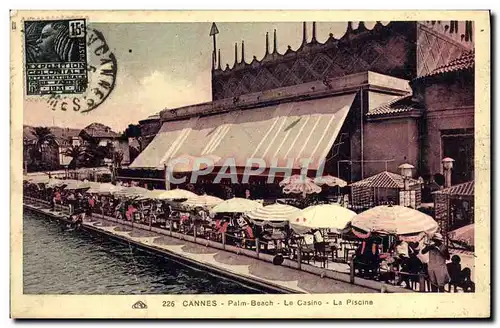 Cartes postales Cannes Plam Beach Le Casino La Piscine