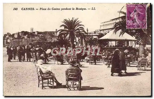 Ansichtskarte AK Cannes Place du Casino Pendant la Musique