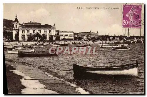 Cartes postales Cannes Le Casino Bateau