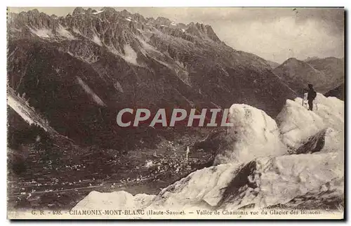 Cartes postales Chamonix Mont Blanc Vallee de Chamonix vue du glacier des Bossons