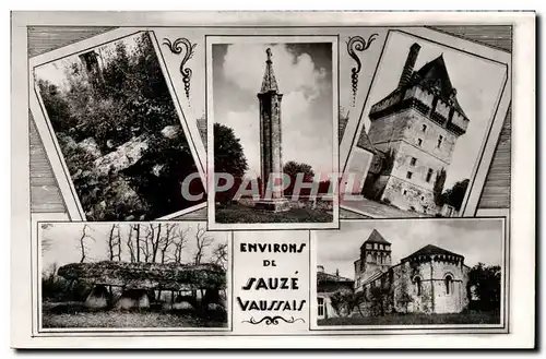 Cartes postales moderne Environs de Sauze Vaussais La fontaine d&#39Adam Lanterne des Morts a Pers Donjon de Jouhe Pierr