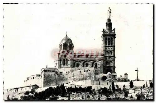 Cartes postales moderne Marseille Notre Dame de la Garde Flamme L&#39armee forme des chefs Militaria