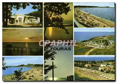 Moderne Karte Fouras Le Casino L&#39ocean La plage Sud La plage Nord Pointe de la Fumee La grande plage