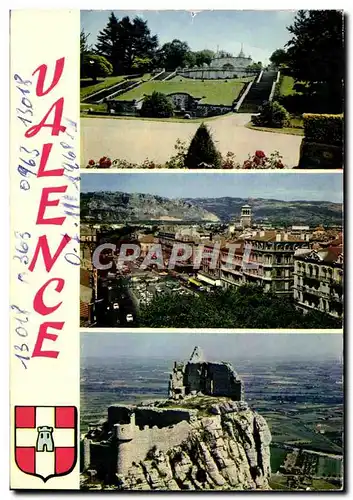 Cartes postales moderne Valence Parc Jouvet Place de la Republique Ruines de Crussol