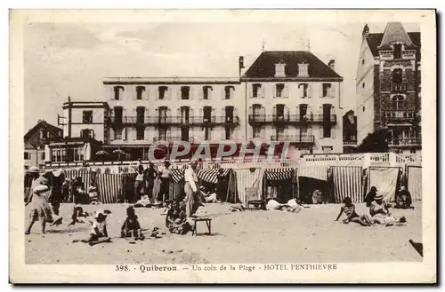 Cartes postales Quiberon Un Coin de la Plage Hotel Penthievre