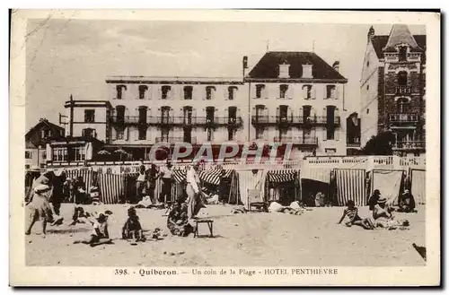 Cartes postales Quiberon Un Coin de la Plage Hotel Penthievre