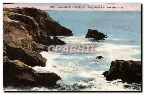 Ansichtskarte AK Presqu&#39ile de Quiberon Vue Prise de Port Bara Vers le Sud