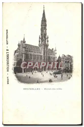 VINTAGE POSTCARD Brussels the Town hall