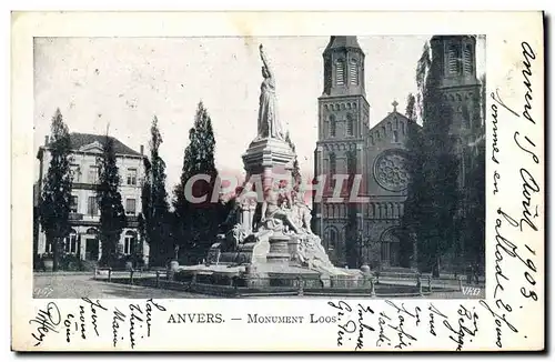 Cartes postales Anvers Monument Loos