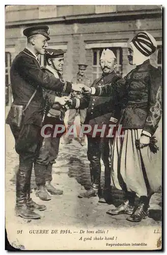 Ansichtskarte AK Guerre de 1914 De bons allies Militaria