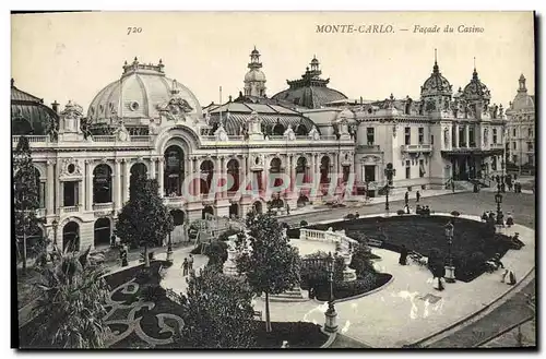 Cartes postales Monte Carlo Facade du Casino