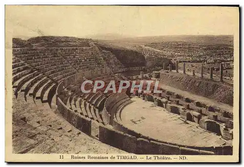 Cartes postales Ruines Romaines de Timgad Le theare