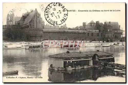 Cartes postales Nantes Ensemble du chateau au bord de la Loire Lavoir