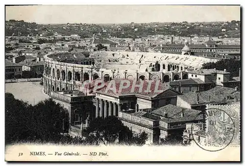 Cartes postales Nimes Vue Generale Les arenes