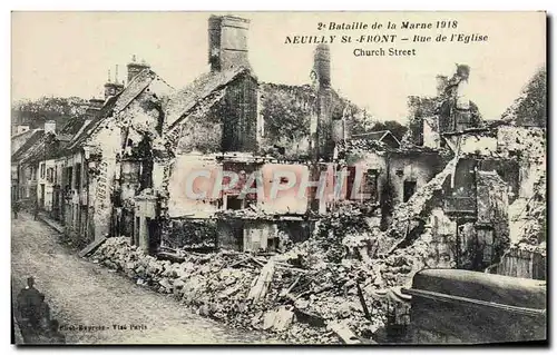 Cartes postales Neuilly St Front Rue de L&#39Eglise