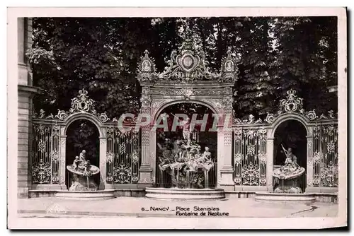 Cartes postales Nancy Place Stanislas Fontaine de Neptune