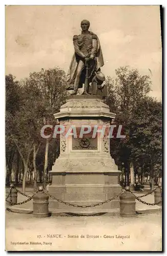 Cartes postales Nancy Statue de Drouot Cours Leopold