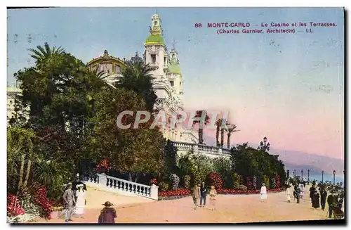 Cartes postales Mont Carlo Le Casino et les Terasses