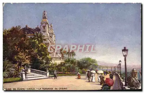 Cartes postales Monte Carlo La Terrasse Du Casino