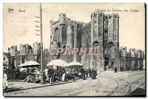 Cartes postales Gand L&#39Entree Du Chateau Des Comtes Marche