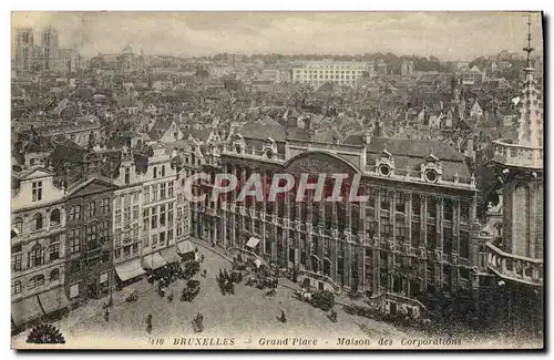 Cartes postales Bruxelles Grand Place Maison Des Corporations