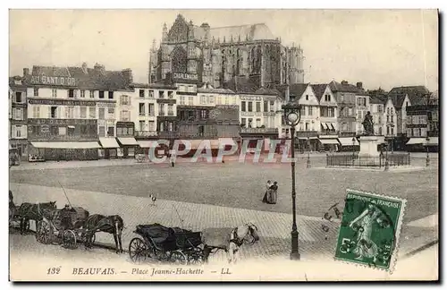 Cartes postales Beauvais Place Jeanne Hachette