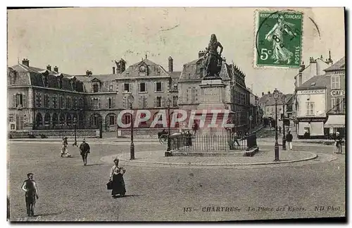 Ansichtskarte AK Chartres La Place Des Epars