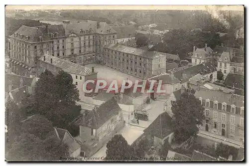 Cartes postales Bourges Caserne Conde Vue des clochers de la cathedrale Militaria