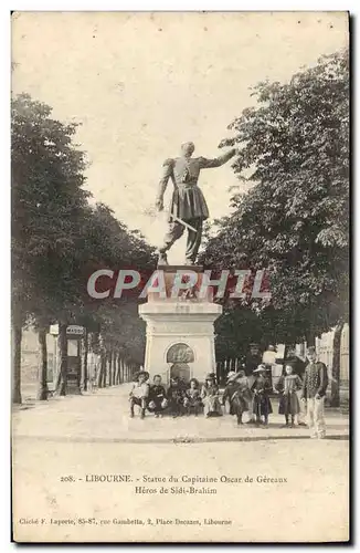 Ansichtskarte AK Libourne Statue Du Capitaine Oscar De Gereaux Heros de Sidi Brahim Enfants