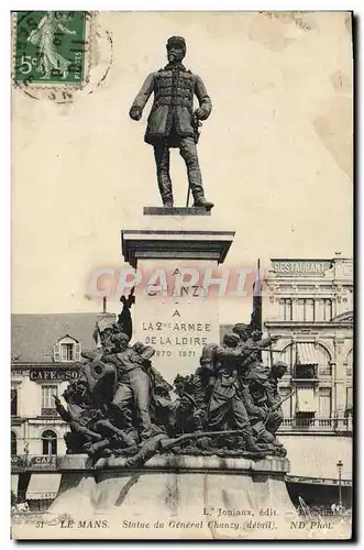 Ansichtskarte AK Le Mans Statue Du General Chanzy