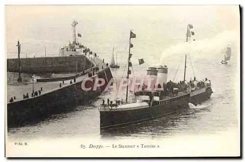 Cartes postales Dieppe Le Steamer Tamise Bateau