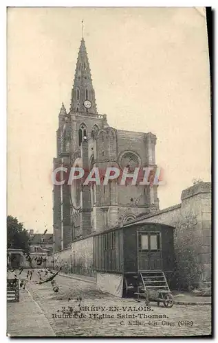 Ansichtskarte AK Crepy En Valois Ruines De I&#39Eglise Saint Thomas