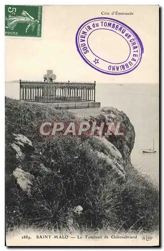 Cartes postales Saint Malo Le Tombeau De Chateaubriand