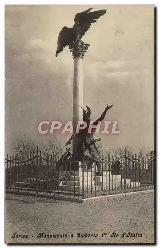 Cartes postales Torino Monumento A Umberto 1 Re D&#39Italia Aigle