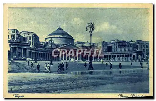 Cartes postales Napoli Piazza Plebiscito