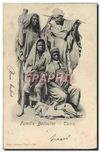 Cartes postales Famille Bedouine Tunis