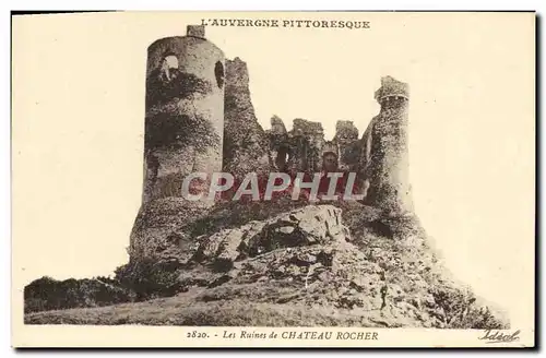 Ansichtskarte AK L&#39Auvergne Pittoresque Les Ruines De Chateau Rocher