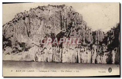 Ansichtskarte AK Baie De Cassis Calanque De I&#39Oule Une Falaise