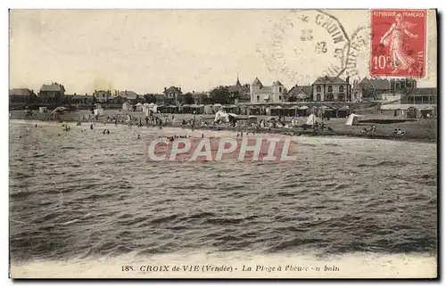 Cartes postales Croix De Vie La Plage A l'heure du bain