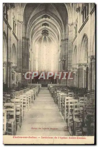 Cartes postales Chalon Sur Saone Interieur De I&#39Egline Saint Cosme